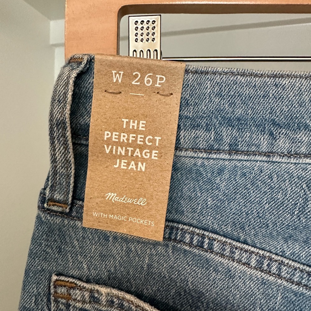 NWT Madewell Perfect Vintage Jeans - Size 26P